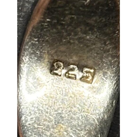 Vintage Sterling Silver Chunky Blue Sodalite Cabochon Link Toggle Bracelet - Picture 6 of 6